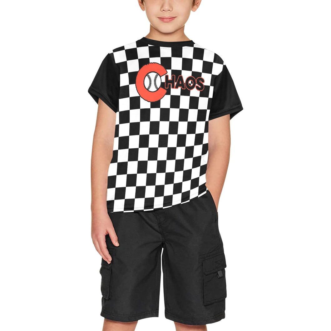 Chaos Checker Big Boys' All Over Print Crew Neck T-Shirt (Model T40-2)
