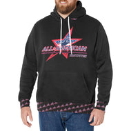 All American Basic Number, Print Cuffs Men's Long Sleeve Fleece Hoodie (Model H55)