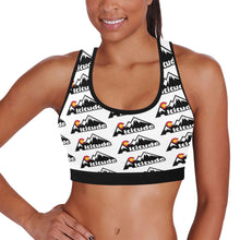 Load image into Gallery viewer, Altitude Sports Bra White Pattern Women&#39;s All Over Print Sports Bra (Model T52)
