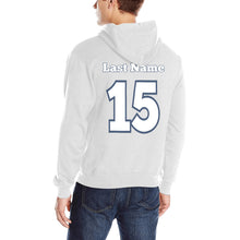 Load image into Gallery viewer, All American 50/50 Grey Name/Number Men&#39;s Classic Hoodie (Model H17)
