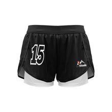 Load image into Gallery viewer, Altitude Shorts Black Women&#39;s Sports Shorts with Compression Liner (Model L63)
