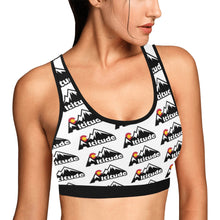 Load image into Gallery viewer, Altitude Sports Bra White Pattern Women&#39;s All Over Print Sports Bra (Model T52)
