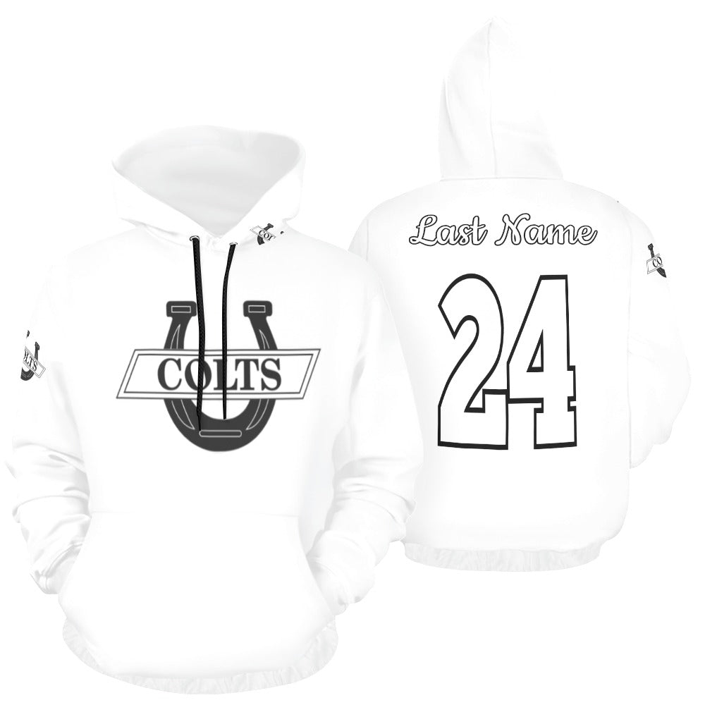 South Universal Hoodie White Name/Number All Over Print Hoodie for Men (USA Size) (Model H13)