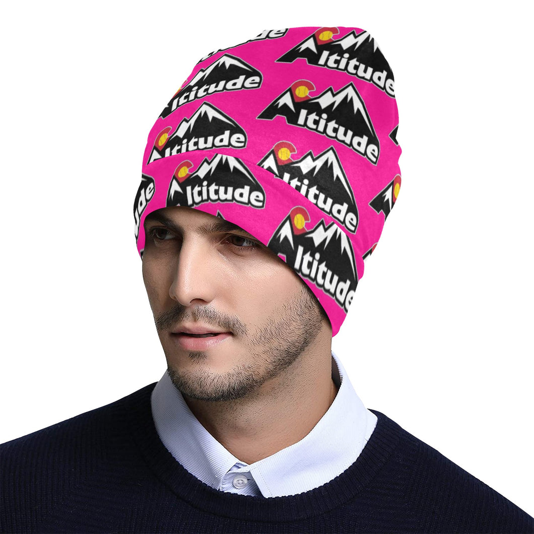 Altitude Beanie Pink All Over Print Beanie for Adults