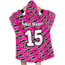 Load image into Gallery viewer, Altitude Sherpa Lined Hoodie Pink Pattern Blanket Hoodie for Women
