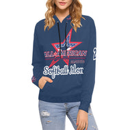 All American Mom Hoodie Full Custom Blue All Over Print Hoodie for Women (USA Size) (Model H13)