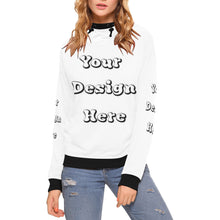 Load image into Gallery viewer, Custom Your Design Here- Female Hindneck Hoodie High Neck Pullover Hoodie for Women (Model H24)
