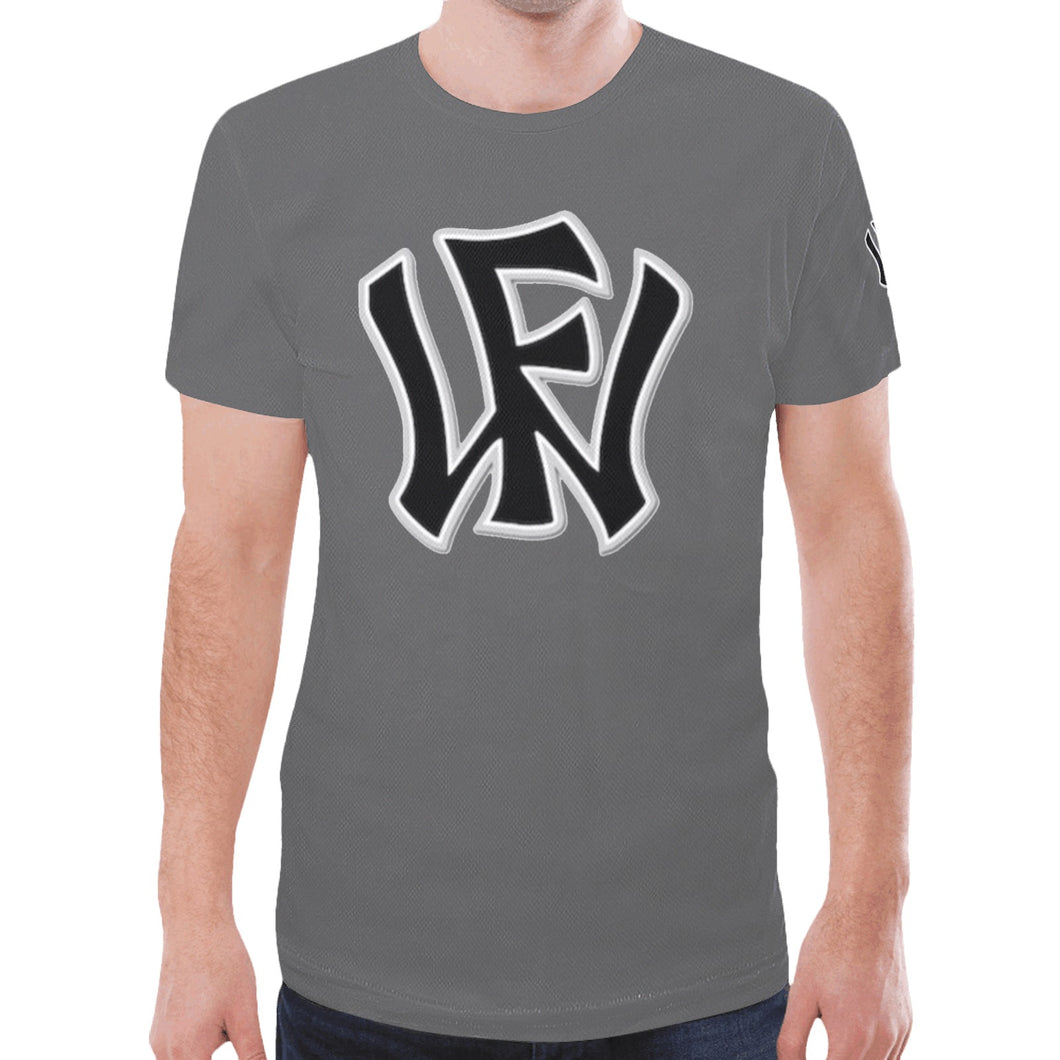 WF Men Shirt Mesh Grey LastName/Number New All Over Print T-shirt for Men (Model T45)
