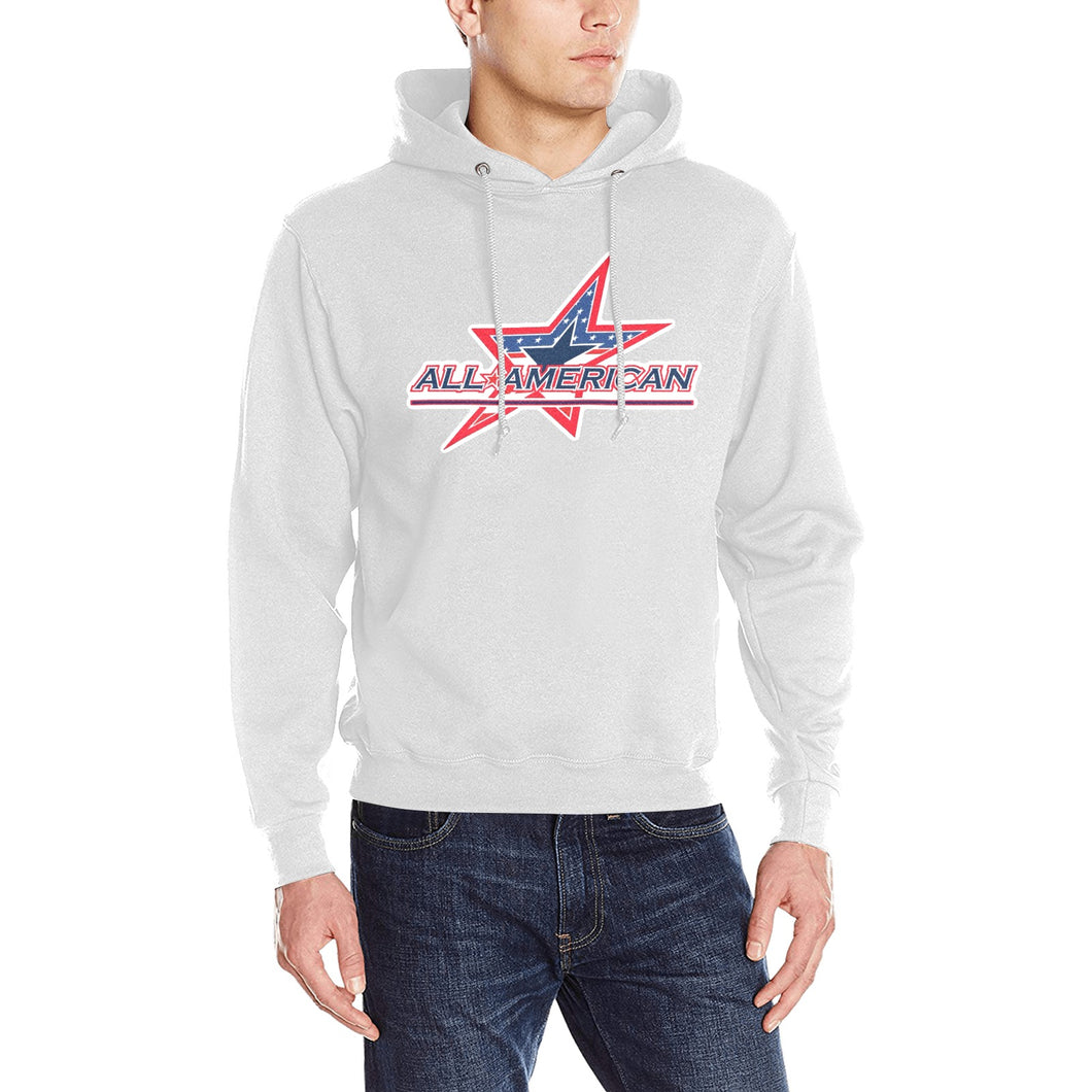 All American 50/50 Grey Name/Number Men's Classic Hoodie (Model H17)