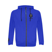 Load image into Gallery viewer, 94/6 poly/spandex ER Block Zip-Up Hoodie Men and Women Sizes
