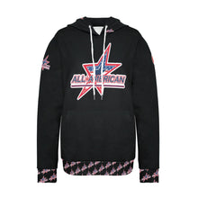 Load image into Gallery viewer, All American Softball Number Nickname Women&#39;s Long Sleeve Fleece Hoodie (Model H55)

