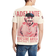 Load image into Gallery viewer, Sil tan Men&#39;s All Over Print T-Shirt (Solid Color Neck) (Model T63)
