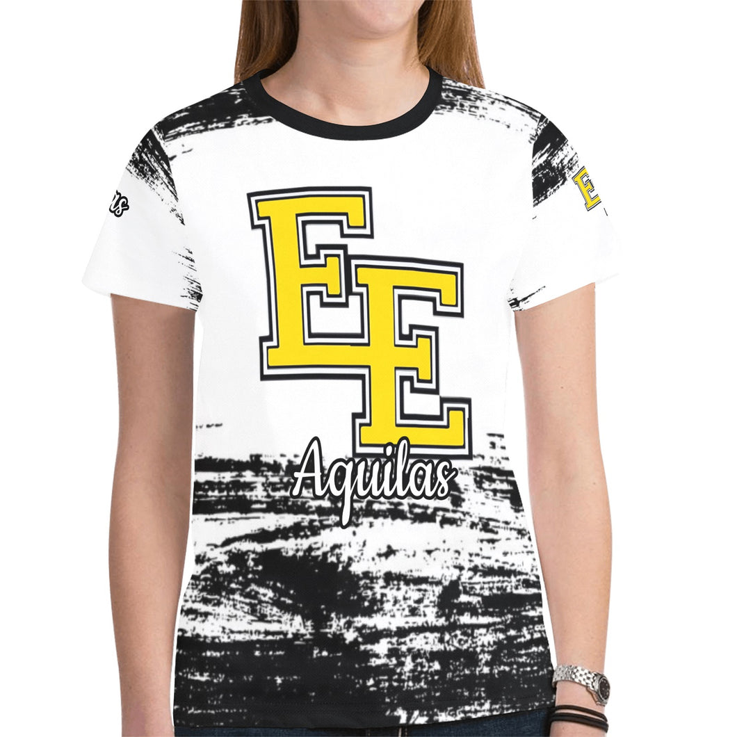 EE A 28 New All Over Print T-shirt for Women (Model T45)