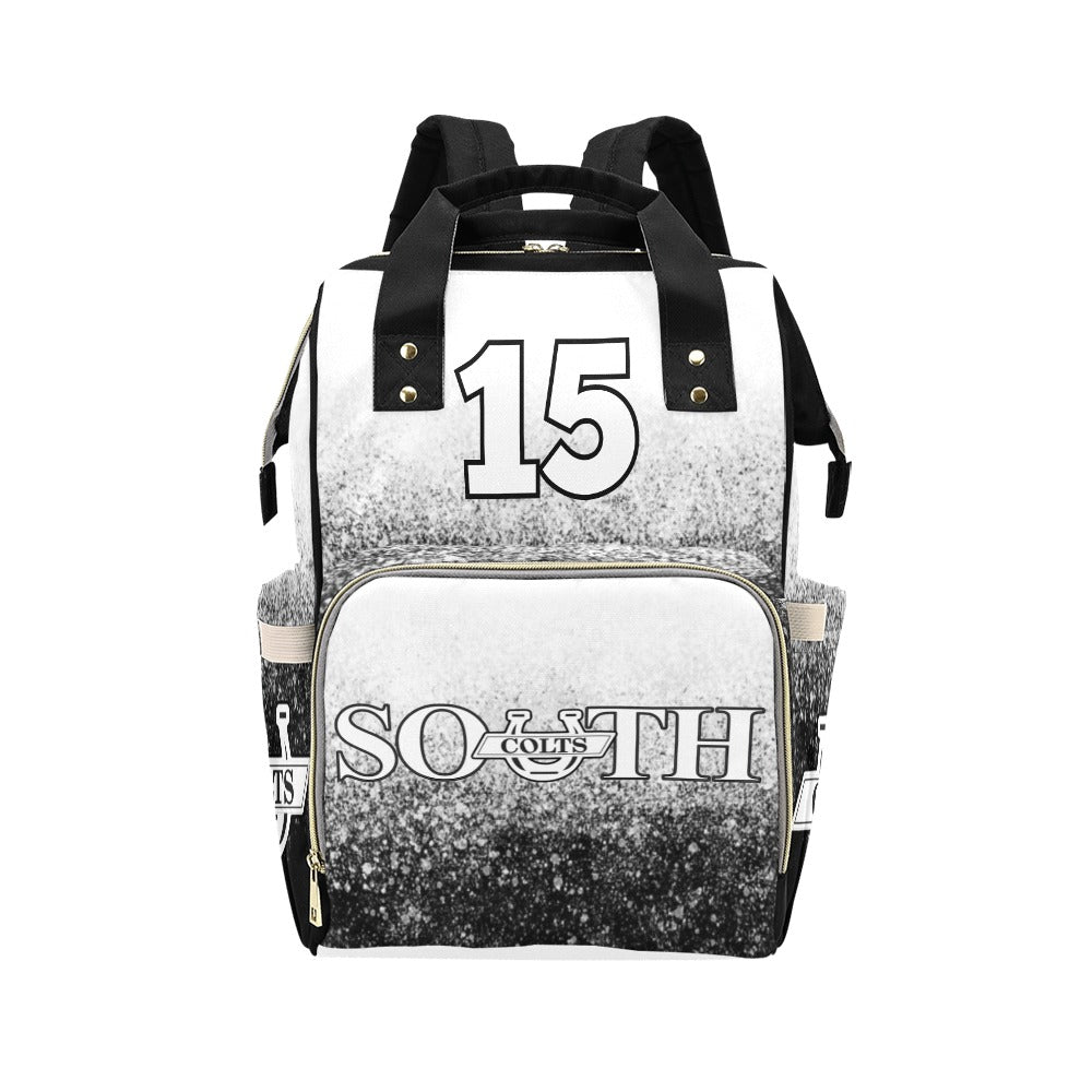 South Universal Sport Name/Number Multi-Function Diaper Backpack/Diaper Bag (Model 1688)
