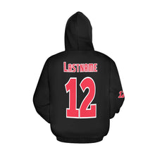 Load image into Gallery viewer, All American Black Hoodie red All Over Print Hoodie for Men (USA Size) (Model H13)
