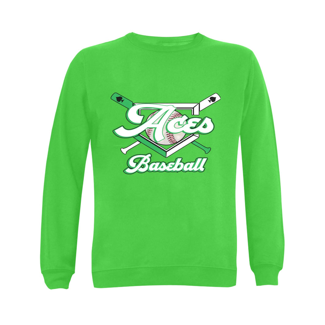 Aces Green Crew Custom Back Gildan Crewneck Sweatshirt(NEW) (Model H01)