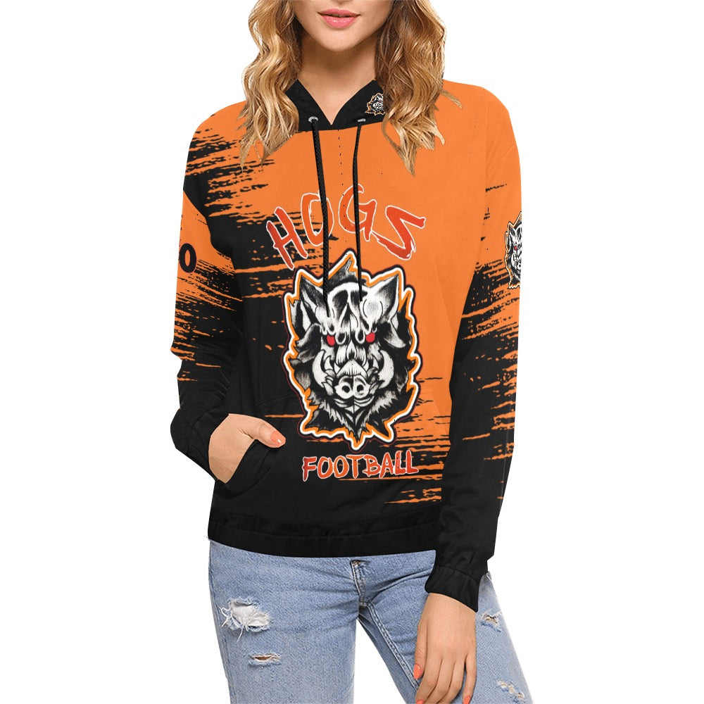 Hogs Hoodie 3 All Over Print Hoodie for Women (USA Size) (Model H13)