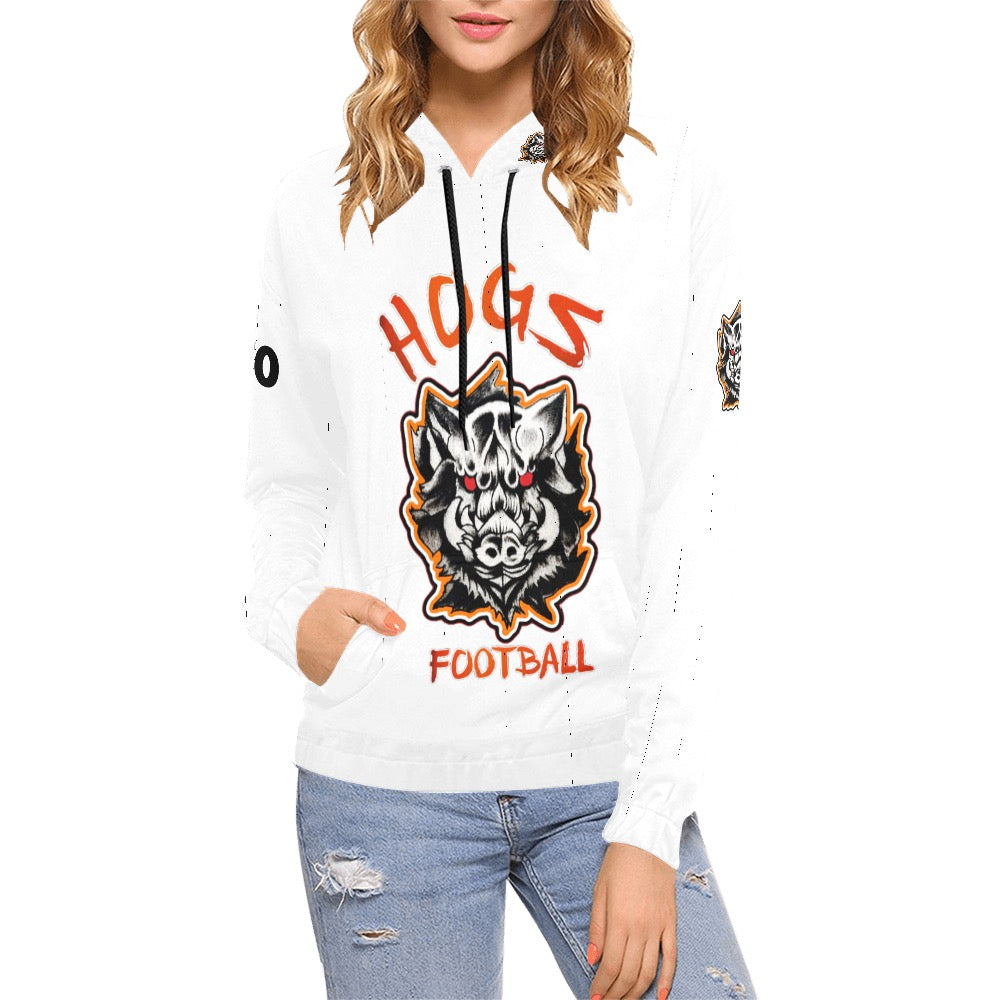 Hogs Hoodie 13 All Over Print Hoodie for Women (USA Size) (Model H13)