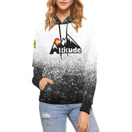 Altitude B/W Last name/Number Nickname Softball Number All Over Print Hoodie for Women (USA Size) (Model H13)