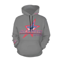 Load image into Gallery viewer, All American Grey Plain No Custom All Over Print Hoodie for Women (USA Size) (Model H13)
