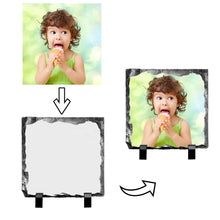 Load image into Gallery viewer, Keepsake Photo Rock Slate- Circle, Square, Heart, Rectangle
