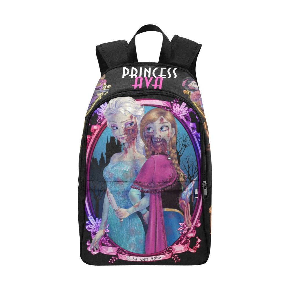 Zombie Princess Custom Name Backpack Fabric Backpack for Adult (Model 1659)