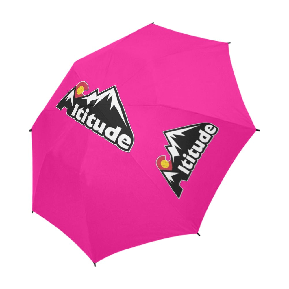 Altitude Umbrella 3 Pink Semi-Automatic Foldable Umbrella (Model U05)