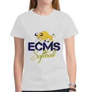 Softball (2) Women's Heavy Cotton Short Sleeve T-Shirt