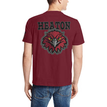 Load image into Gallery viewer, Maroon Heaton Men&#39;s All Over Print T-Shirt (Random Design Neck) (Model T63)

