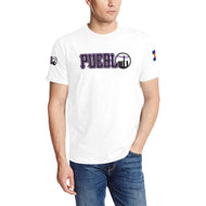 PS Black Shirt Last Name/Number 2 Men's All Over Print T-Shirt (Solid Color Neck) (Model T63)