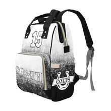 Load image into Gallery viewer, South Universal Sport Name/Number Multi-Function Diaper Backpack/Diaper Bag (Model 1688)
