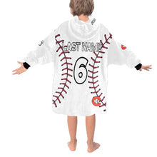 Load image into Gallery viewer, Chaos Baseball LastName/Number/FirstName Blanket Hoodie for Kids
