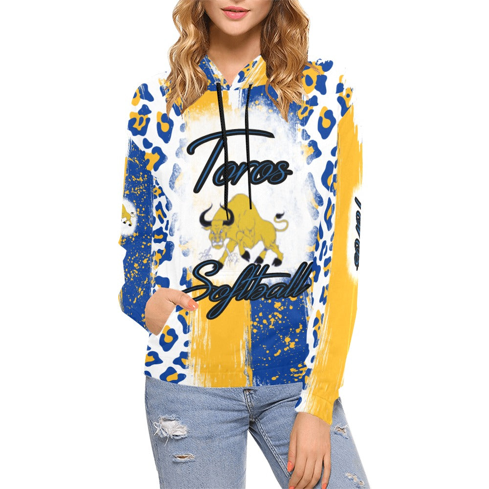Toro 9 All Over Print Hoodie for Women (USA Size) (Model H13)