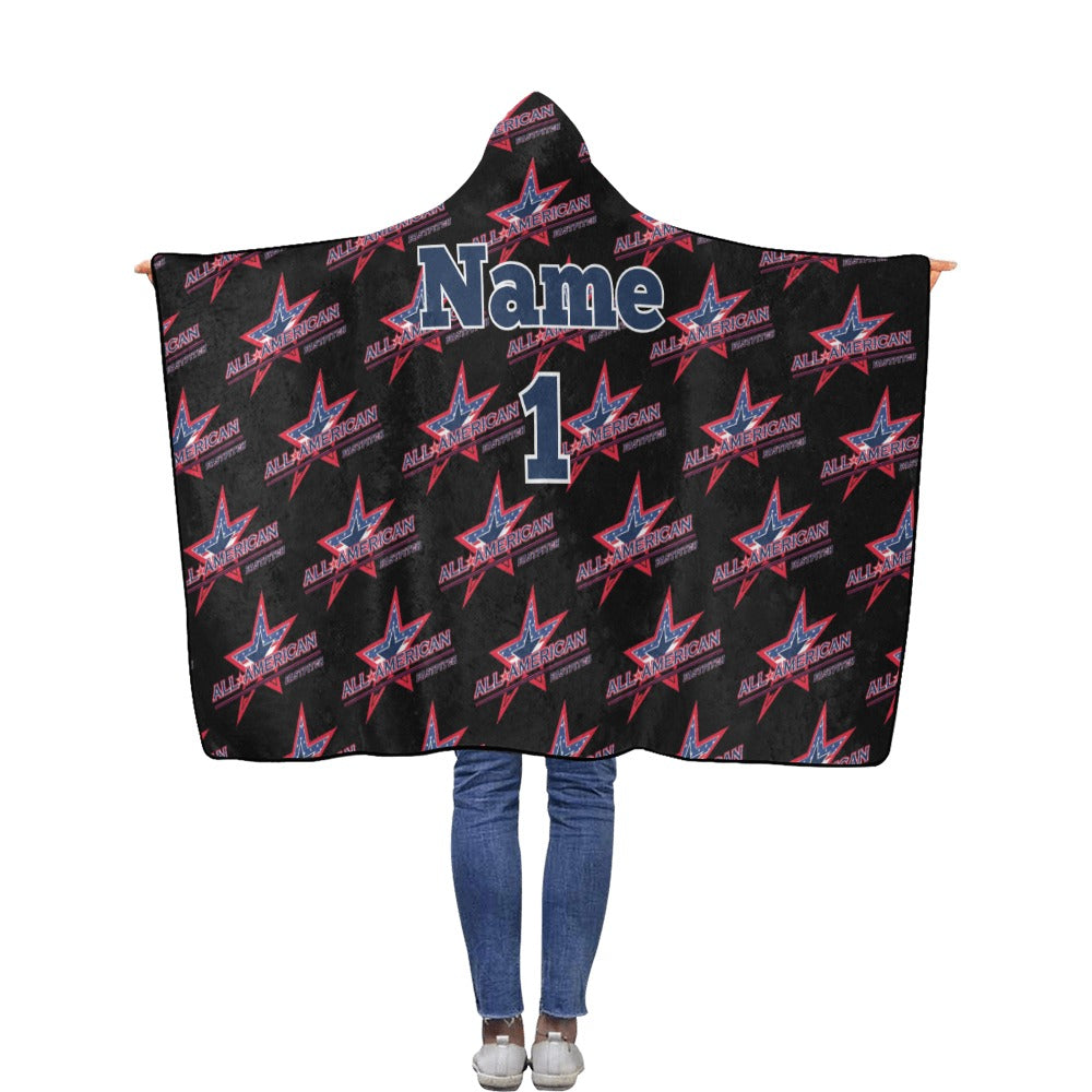 All American Hooded Blanket Custom Flannel Hooded Blanket 40''x50''