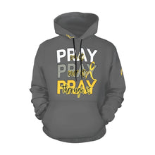 Load image into Gallery viewer, DOM Grey Pray All Over Print Hoodie for Women (USA Size) (Model H13)
