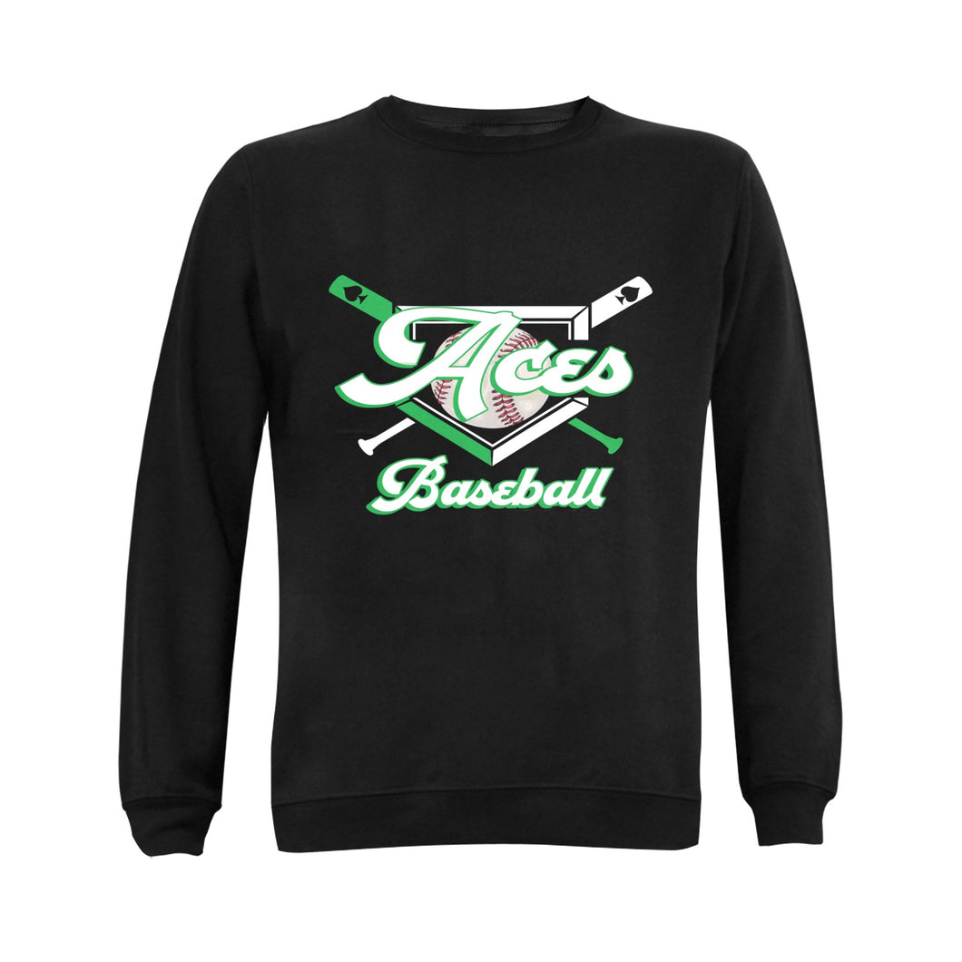 Aces Black Crew Custom Back Gildan Crewneck Sweatshirt(NEW) (Model H01)