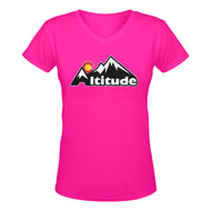 Altitude In October we wear pink Women's Deep V-neck T-shirt (Model T19)