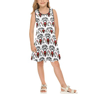 youth hf dress Girls' Sleeveless Sundress (Model D56)