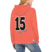 Load image into Gallery viewer, Chaos Mama Orange Black words All Over Print Hoodie for Women (USA Size) (Model H13)
