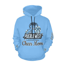 Load image into Gallery viewer, PW Blue Cheer Mom Hoodie Full Custom Name, LN, Year All Over Print Hoodie for Women (USA Size) (Model H13)
