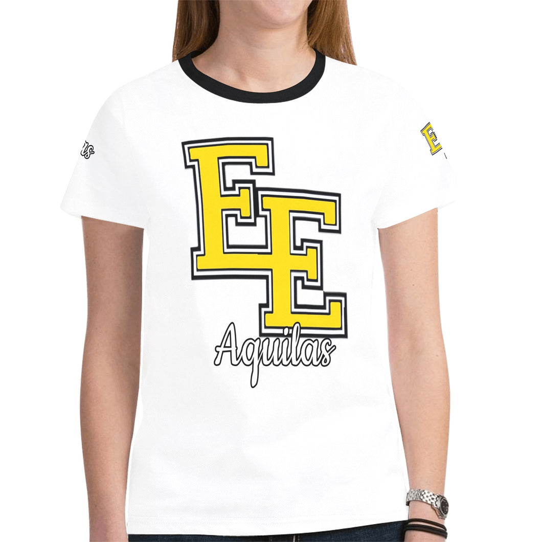 EE A 7 New All Over Print T-shirt for Women (Model T45)