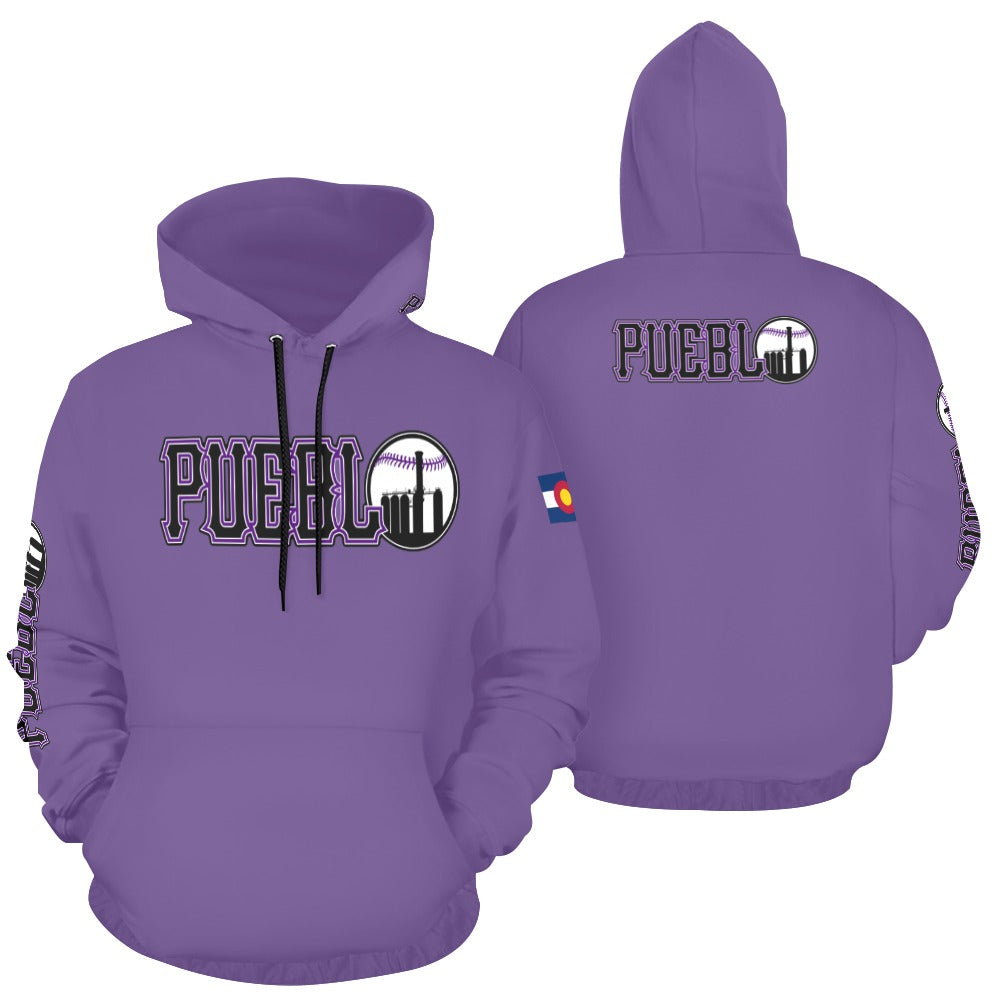 PS purple All Over Print Hoodie for Men (USA Size) (Model H13)