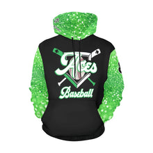 Load image into Gallery viewer, Aces Baseball Hoodie, Name/Last/Nick/Baseball Number All Over Print Hoodie for Women (USA Size) (Model H13)
