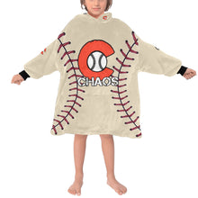 Load image into Gallery viewer, Chaos Baseball Cream LastName/Number/FirstName Blanket Hoodie for Kids
