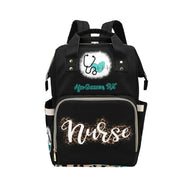 RN/Nurse Bag Leopard Multi-Function Backpack Bag (Model 1688)