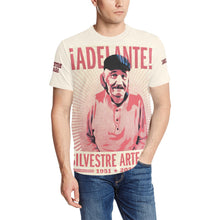 Load image into Gallery viewer, Sil tan Men&#39;s All Over Print T-Shirt (Solid Color Neck) (Model T63)
