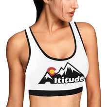Load image into Gallery viewer, Altitude Sports bra Black Women&#39;s All Over Print Sports Bra (Model T52)
