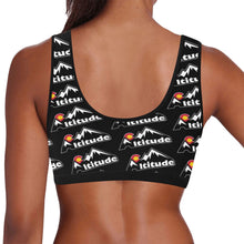 Load image into Gallery viewer, Altitude Sports Bra Pattern Black Women&#39;s All Over Print Sports Bra (Model T52)
