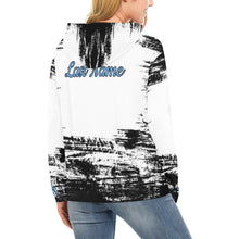 Load image into Gallery viewer, PW Black/White Cheerleader Hoodie Full Custom Name, LN, Year All Over Print Hoodie for Women (USA Size) (Model H13)

