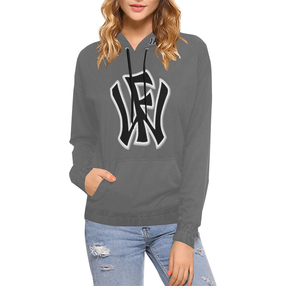 Wow Force Grey No Customization All Over Print Hoodie for Women (USA Size) (Model H13)